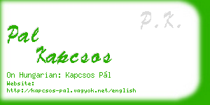 pal kapcsos business card